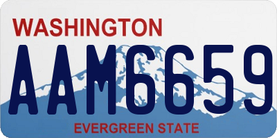 WA license plate AAM6659