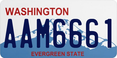 WA license plate AAM6661
