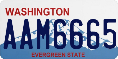 WA license plate AAM6665