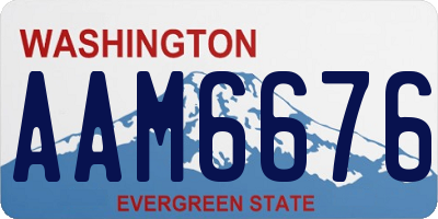 WA license plate AAM6676