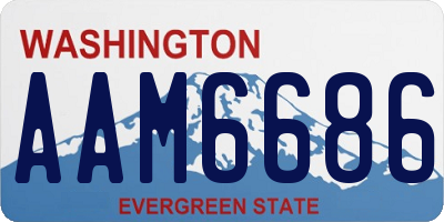 WA license plate AAM6686
