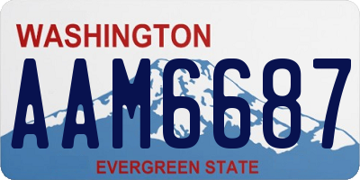 WA license plate AAM6687