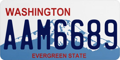 WA license plate AAM6689