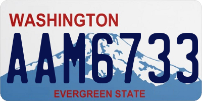 WA license plate AAM6733