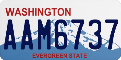 WA license plate AAM6737