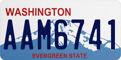 WA license plate AAM6741