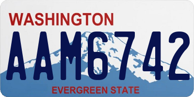 WA license plate AAM6742