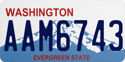 WA license plate AAM6743