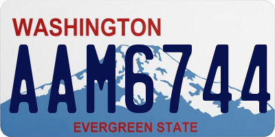 WA license plate AAM6744