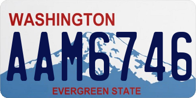 WA license plate AAM6746