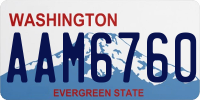 WA license plate AAM6760