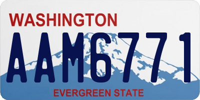 WA license plate AAM6771