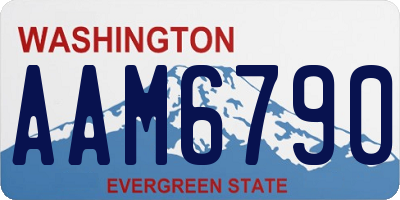 WA license plate AAM6790