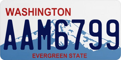 WA license plate AAM6799