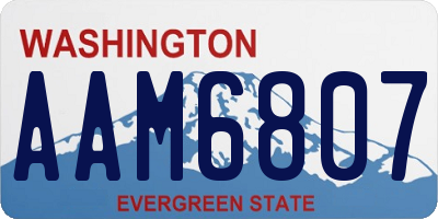 WA license plate AAM6807