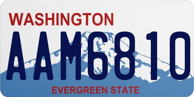 WA license plate AAM6810