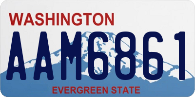 WA license plate AAM6861