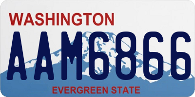 WA license plate AAM6866