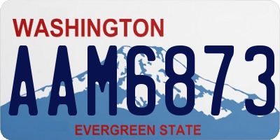 WA license plate AAM6873