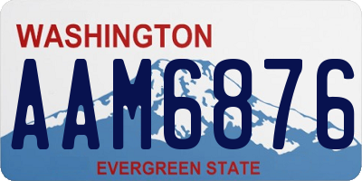 WA license plate AAM6876