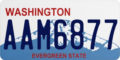 WA license plate AAM6877