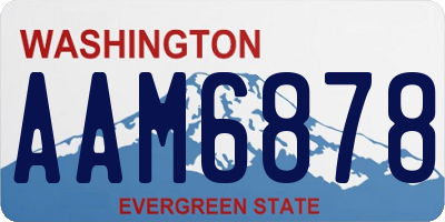 WA license plate AAM6878