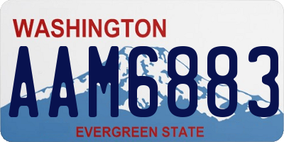 WA license plate AAM6883