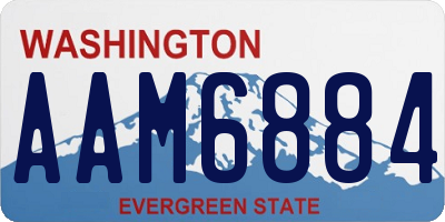 WA license plate AAM6884