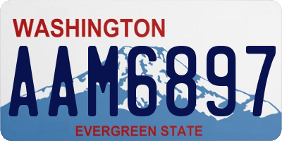 WA license plate AAM6897
