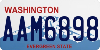 WA license plate AAM6898