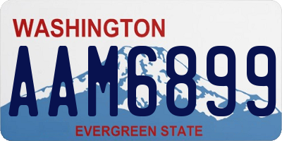 WA license plate AAM6899