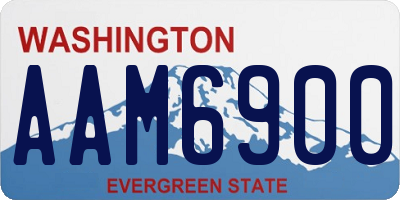 WA license plate AAM6900
