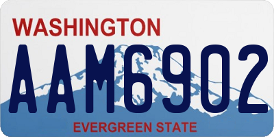 WA license plate AAM6902
