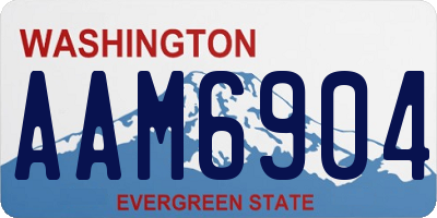 WA license plate AAM6904