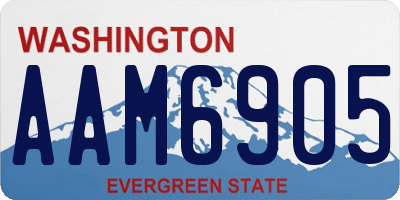 WA license plate AAM6905