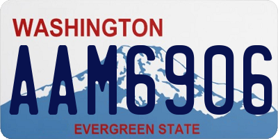 WA license plate AAM6906