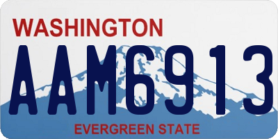 WA license plate AAM6913