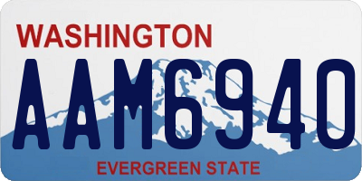 WA license plate AAM6940