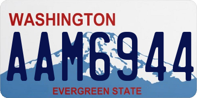WA license plate AAM6944