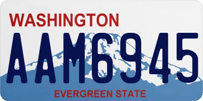 WA license plate AAM6945