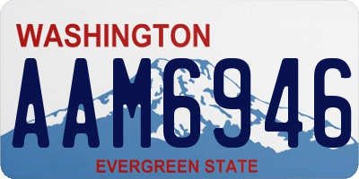 WA license plate AAM6946