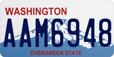 WA license plate AAM6948