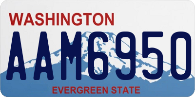 WA license plate AAM6950