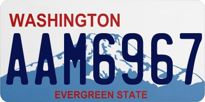WA license plate AAM6967