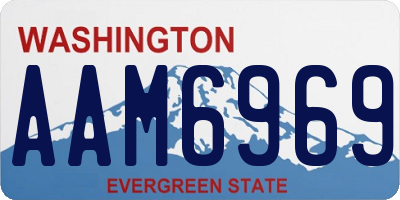 WA license plate AAM6969