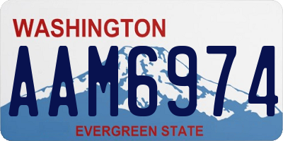 WA license plate AAM6974