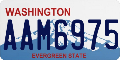 WA license plate AAM6975