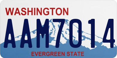 WA license plate AAM7014