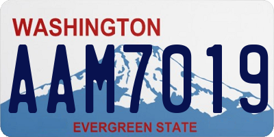 WA license plate AAM7019