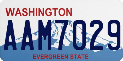 WA license plate AAM7029